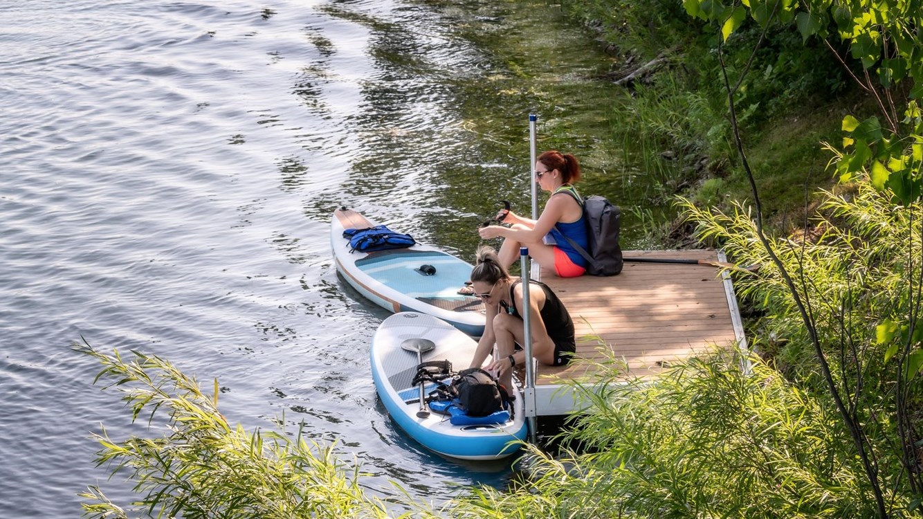 Retour de la descente de kayak dans le canal de Soulanges.