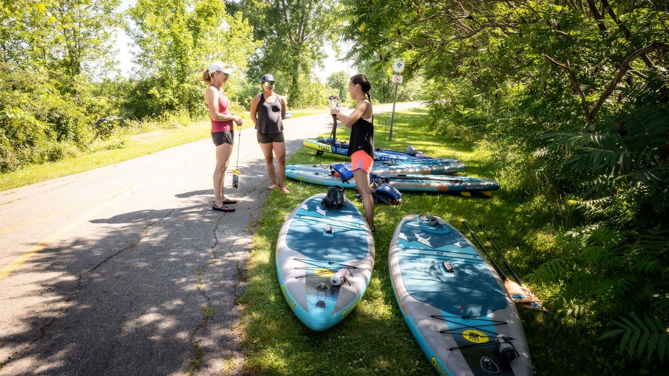 Retour de la descente de kayak dans le canal de Soulanges.