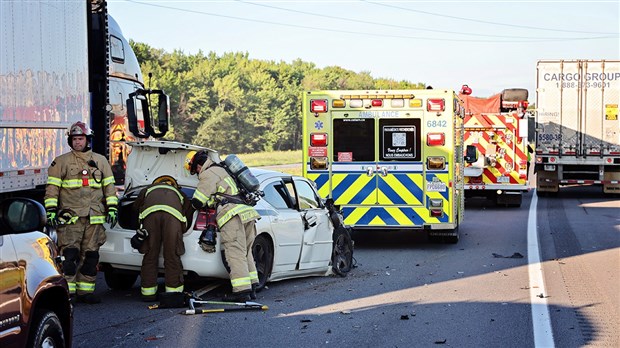 Une collision cause une importante congestion sur l’A-20