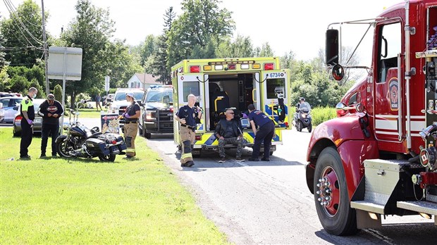 Collision entre deux motocyclettes