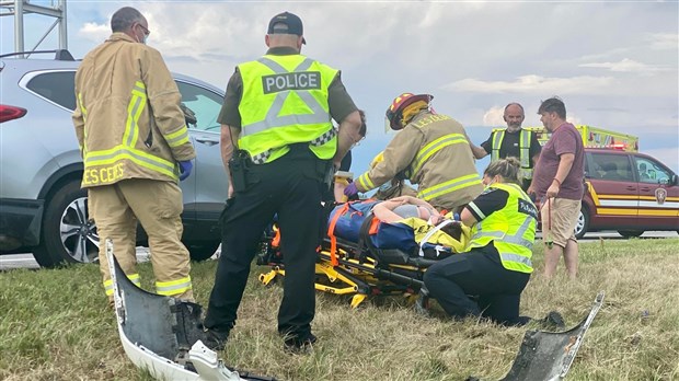 Deux blessés dans un accident sur l'autoroute 20 