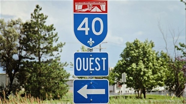 Autoroute 40: la voie de gauche fermée à la hauteur du kilomètre 30 