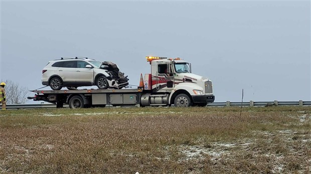 Une collision sur l'autoroute 40 à Saint-Lazare crée un ralentissement de la circulation 