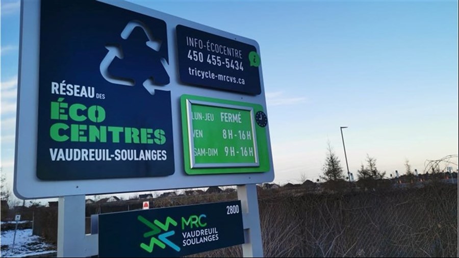 Retour à l’horaire d’été du Réseau des écocentres de la MRC de Vaudreuil-Soulanges