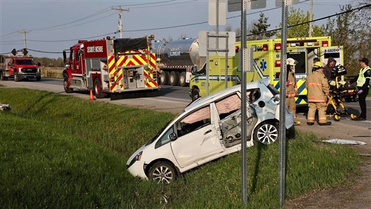Un blessé dans une collision à Saint-Télesphore 