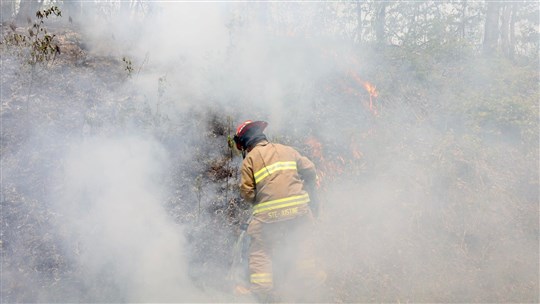 Un autre feu de broussailles occupe les pompiers de Vaudreuil-Soulanges 