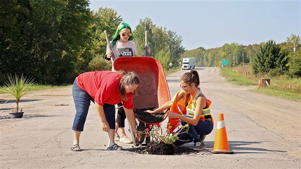 Exasperated, she beautifies route 342 in Pointe-Fortune   