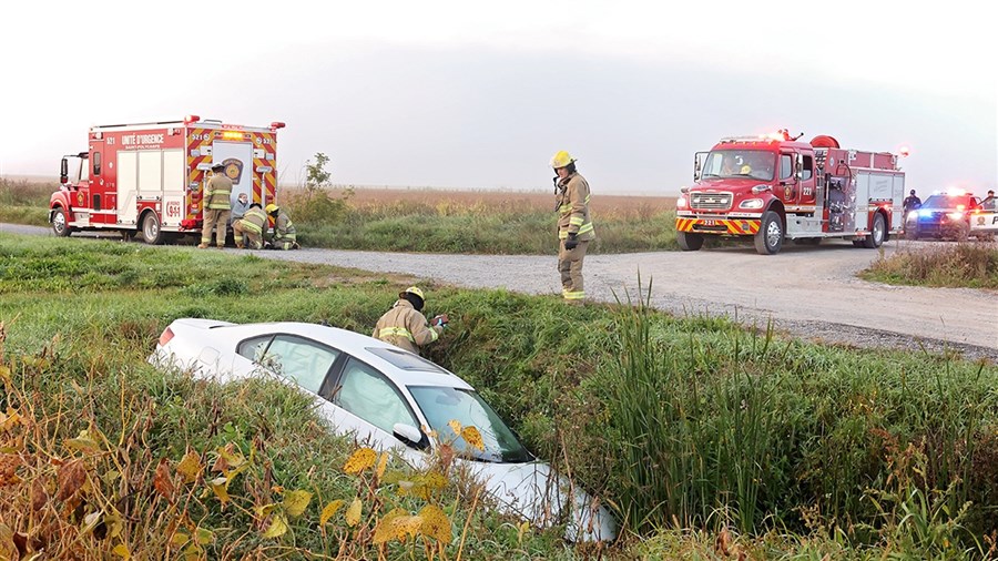 Sortie de route à Saint-Polycarpe tôt ce matin 