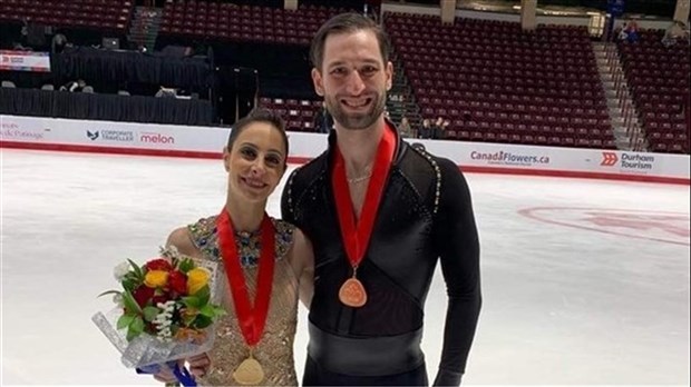 Deanna Stellato-Dudek and Maxime Deschamps from Vaudreuil-Dorion take first place