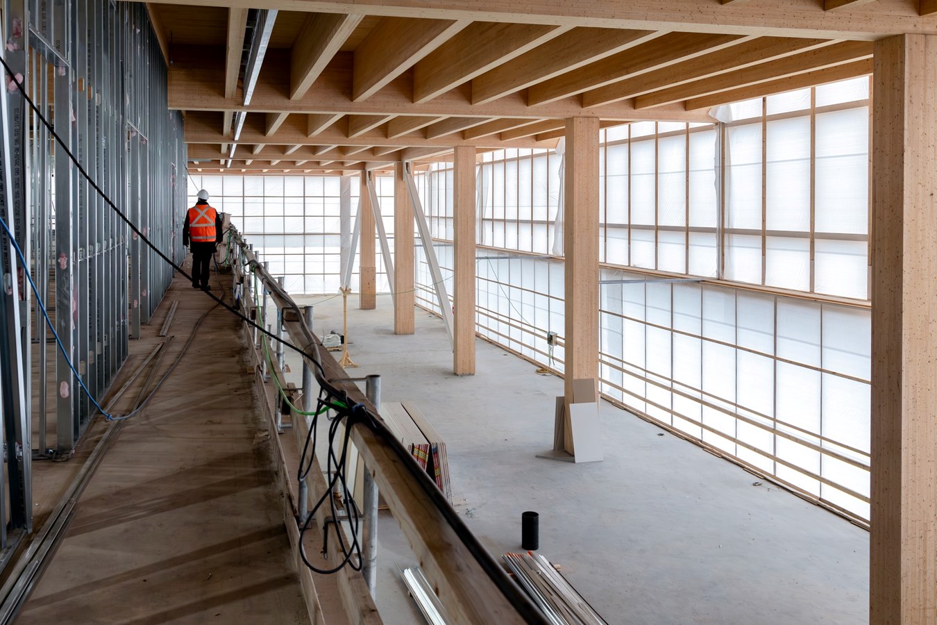 Pôle municipal de VaudreuilDorion à michemin dans les travaux