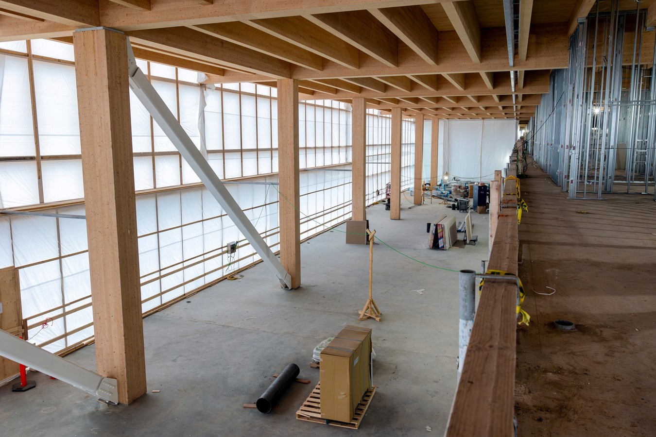 Pôle municipal de VaudreuilDorion à michemin dans les travaux