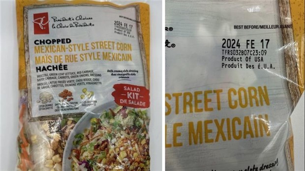 Two salad kits recalled by the Canadian Food Inspection Agency 