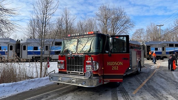 Collision entre un train d'exo et une voiture à Hudson