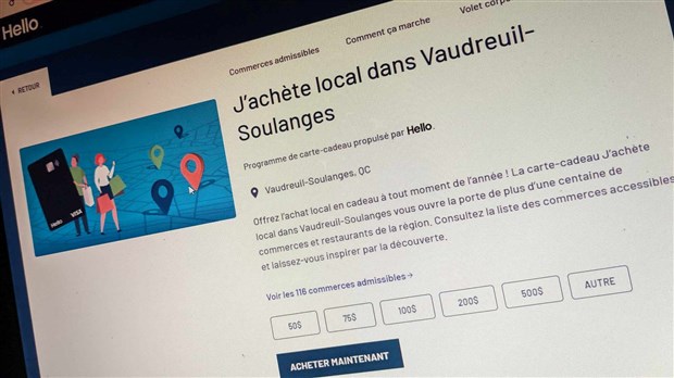 Une nouvelle carte-cadeau pour stimuler l'achat local 