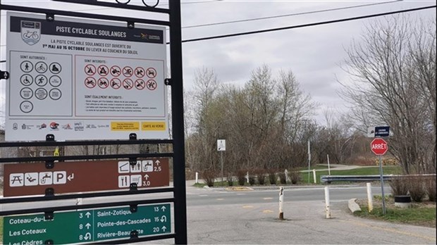 Fermeture d'une portion de la piste cyclable à Coteau-du-Lac