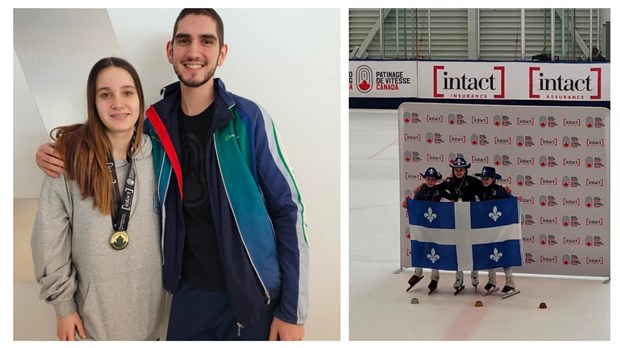 Deux médailles pour une patineuse de vitesse d'ici