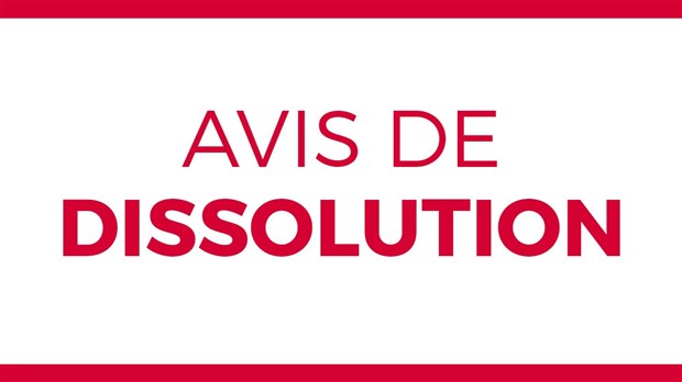 Avis de dissolution