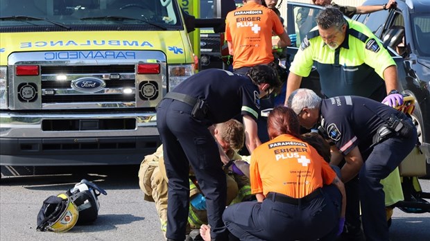 Collision voiture versus piéton à Salaberry-de-Valleyfield