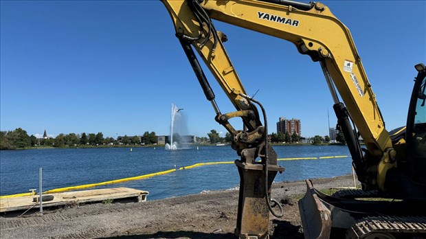 Début des travaux de stabilisation des berges de la Baie-Saint-François