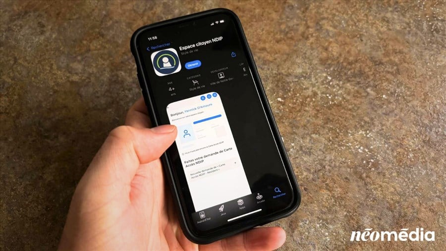 Une application mobile pour la carte Accès NDIP