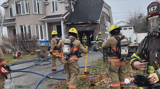 Feu de garage à Notre-Dame-de-l’Île-Perrot
