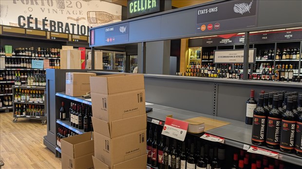 Tous les vins et produits américains seront retirés des tablettes à la SAQ 