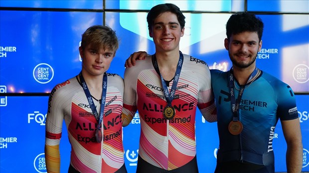 Des athlètes d'ici font belle figure aux Championnats québécois de cyclisme sur piste