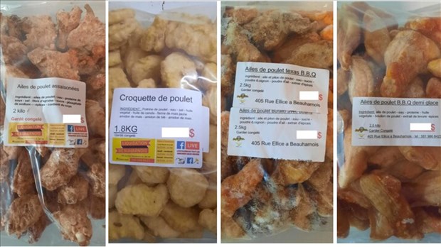 Avis de non consommation de croquettes et ailes de poulet vendus à Beauharnois 