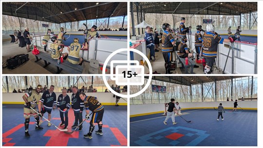 Saint-Zotique : inauguration de la nouvelle plateforme de Dek Hockey