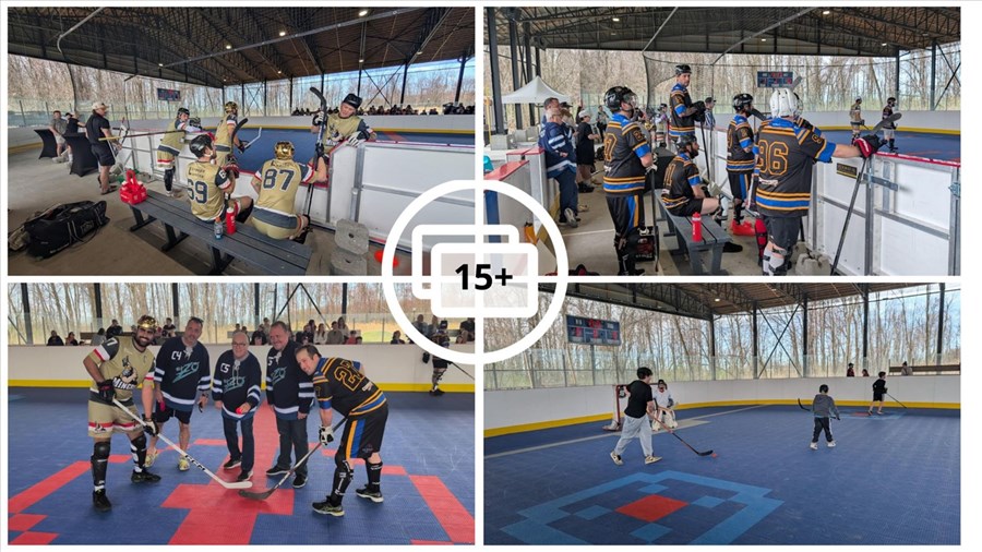 Saint-Zotique : inauguration de la nouvelle plateforme de Dek Hockey