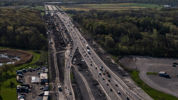 Fermeture d'une voie sur le Pont de l'Île-aux-Tourtes 
