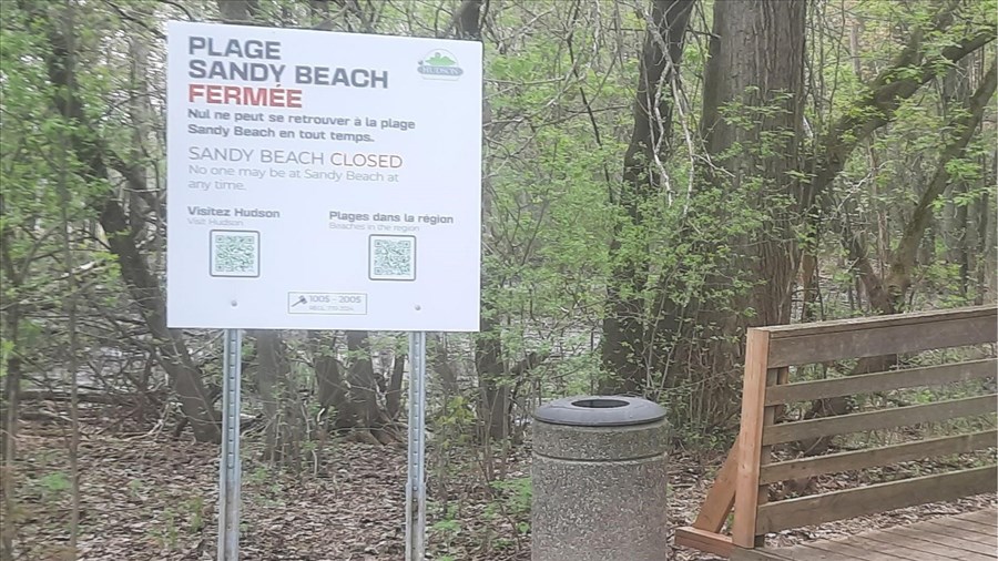 Fermeture de Sandy Beach : la Ville de Hudson rappelle les règles