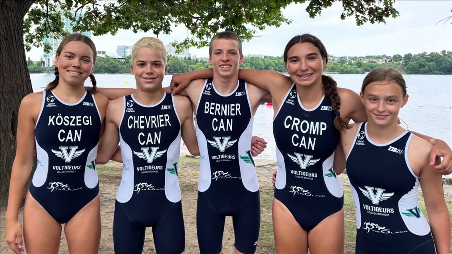 Quatre triathlètes du Collège Bourget brillent au triathlon de Gatineau