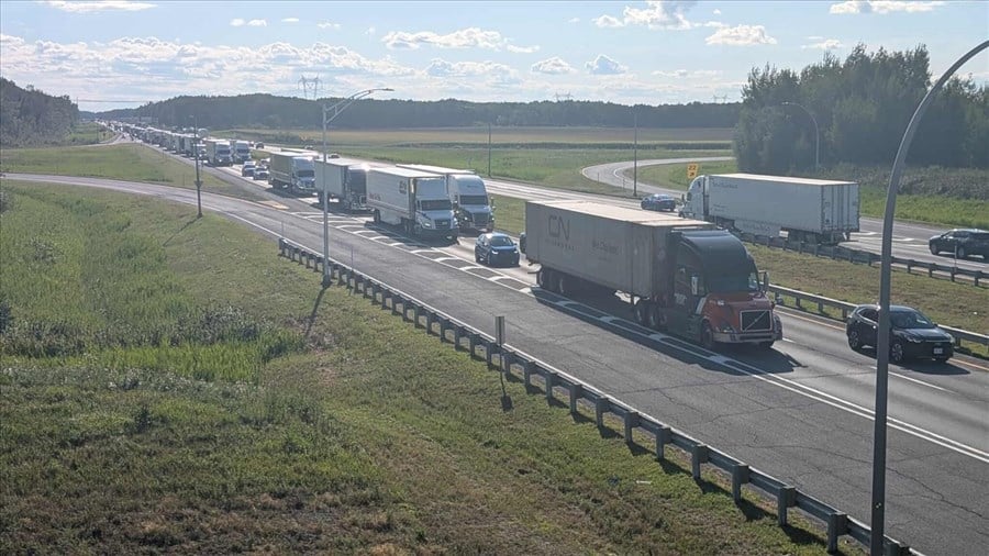 Fermeture de l'autoroute 20 est en raison d'un accident