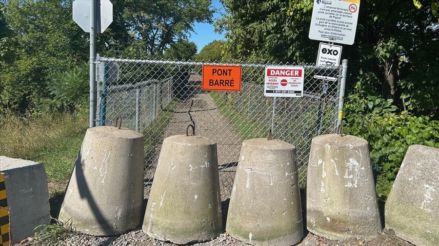 EXO ferme un pont jugé non sécuritaire à Rigaud