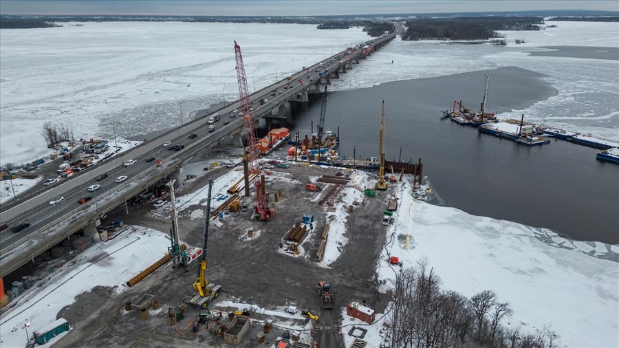 Pont de l'Île-aux-Tourtes: le point sur les travaux de marquage 