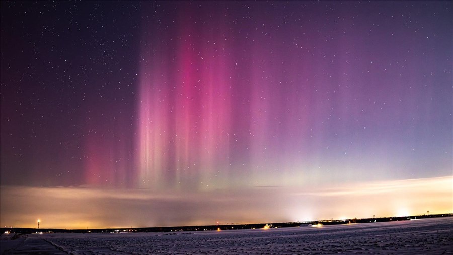 Des aurores boréales étaient visibles dans la région mardi soir