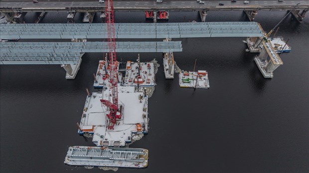 Pont-de-l'Île-aux-Tourtes: le chantier progresse