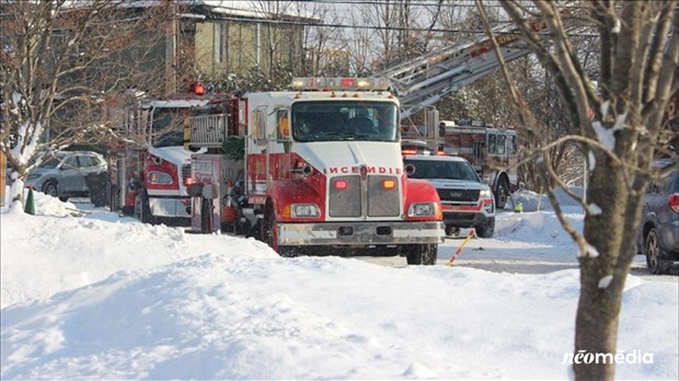 Intervention des sapeurs de Vaudreuil-Dorion en cours 