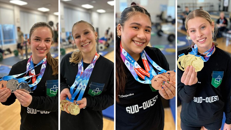 Quatre haltérophiles du Sud-Ouest brillent aux Jeux du Québec