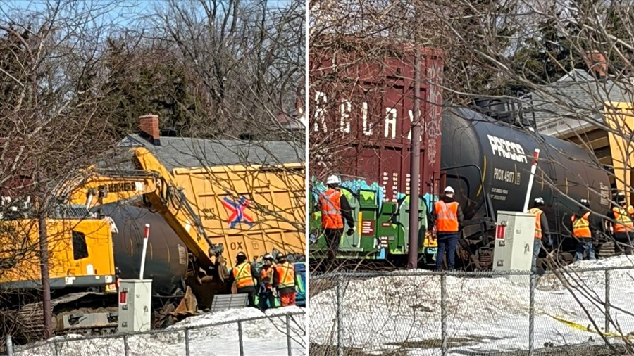 Un train de marchandises déraille près de la gare Dorion
