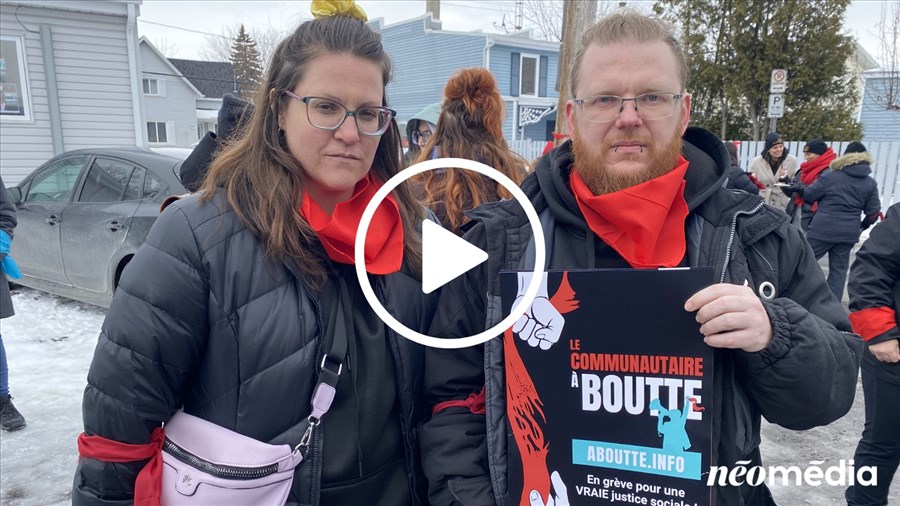 EN VIDÉO | Le communautaire à boutte entame sa grève