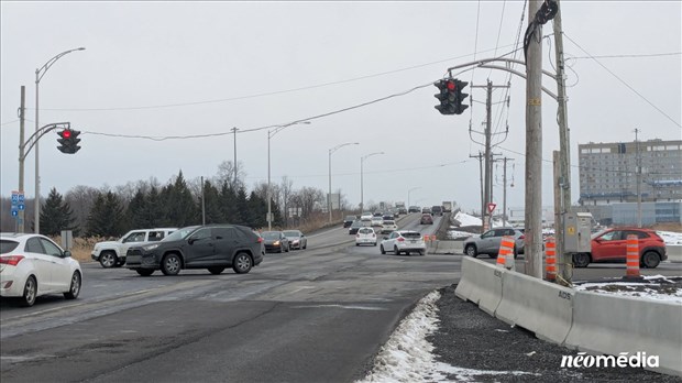Entrave sur le boulevard de la Gare à Vaudreuil-Dorion 