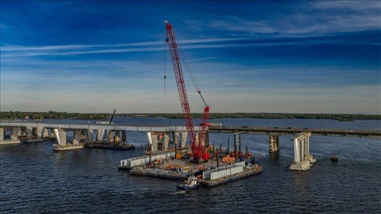 Déplacement du chenal de navigation sur le pont de l’Île-aux-Tourtes