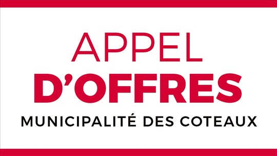 Appel d'offres: Déneigement et entretien d'hivers du réseau routier