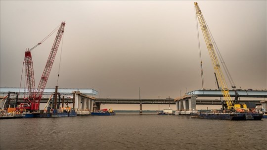 Déplacement du chenal de navigation sur le pont de l’Île-aux-Tourtes