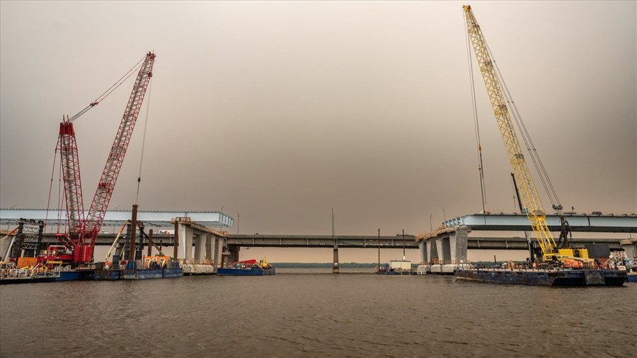 Déplacement du chenal de navigation sur le pont de l’Île-aux-Tourtes