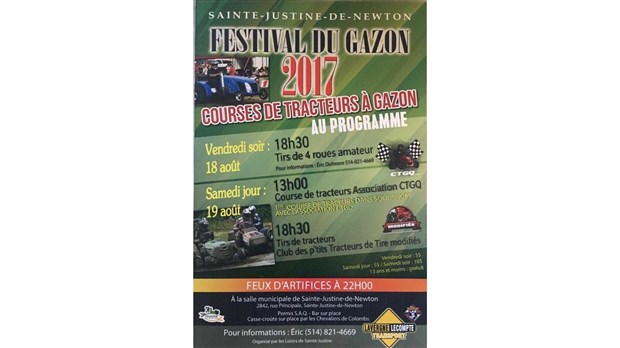 À vos tracteurs, le Festival du gazon débute le 18 août!