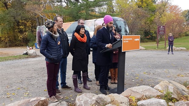 Jagmeet Singh s'arrête à Hudson