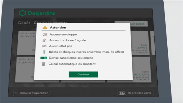 Nouveaux guichets intelligents à la Caisse Desjardins de Salaberry-de-Valleyfield 